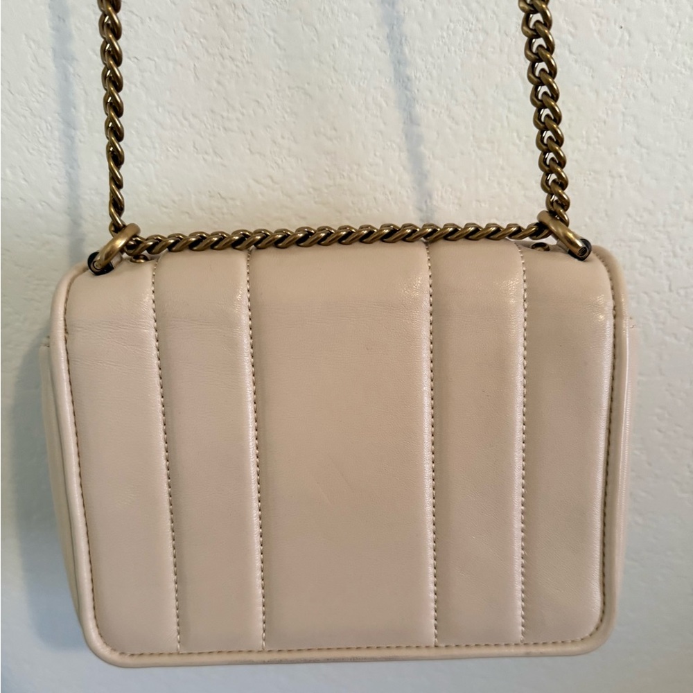 Tory Burch Kira chain shoulder bag in a light cream or “brie" color - Picture 6 of 16